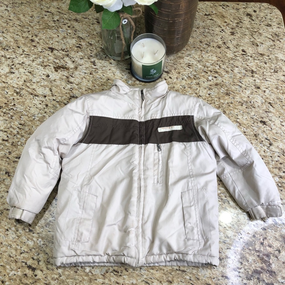 Timberland Tan Brown Winter Zip-up Jacket 4T
